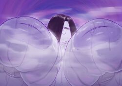 1girls :3 bbw black_hair cooooookin fat fat_female fat_fetish female ghost ghost_girl himani huge_breasts