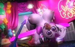 3d anthro anthropomorphic asami_toadstool big_breasts breasts female five_nights_at_freddy's five_nights_at_freddy's:_security_breach furry glamrock_chica_(fnaf) nipple_piercing nipples piercing solo tagme