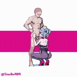 1boy 1girls 2024 2d alternate_costume animated anonymous_male artist_name ass balls ballsack blowjob blue_eyes blue_hair bunny_costume bunny_girl bunny_suit bunny_tail bunnygirl bunnysuit closed_eyes clothed_female clothed_female_nude_male crouching crouching_female deep_blowjob deep_fellatio deepthroat dyed_hair faceless_male fellatio hand_on_head hand_on_thigh hatsune_miku leotard light-skinned_female light-skinned_male light_skin loop looping_animation muscular muscular_male nude nude_male oral oral_sex penis_in_mouth pixel_art rabbit_hole_(vocaloid) sex shaved_head sim0n404 simple_background sliding_down_throat squatting squatting_blowjob squatting_oral_position strapless strapless_leotard sucking sucking_penis thong_leotard tied_hair torn_clothes torn_clothing torn_pantyhose twintails two_tone_hair vocaloid watermark white_background