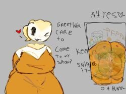 1girl1boy anon anonymous_male ass back_view before_and_after behind_view belly_button_visible_through_clothing big_ass black_lipstick cant_breathe dandy's_world dandys_world digital_media_(artwork) eyelashes facesitting fart fart_fetish farting farting_at_viewer farting_in_face gray_background halodouble heart juice licking looking_at_viewer orange_dress roblox roblox_game satisfied sniffing_ass sniffing_farts tagme teacup teagan_(dandy's_world) text thick_ass white_skin