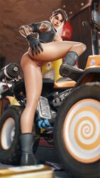 1girls 2025 3d 3d_(artwork) areolae ass ass_grab big_ass blender breasts brown_hair detailed_background drdrigg epic_games female female_focus female_only fortnite fortnite:_battle_royale hand_on_ass hand_on_butt headwear hi_res highres jacket jacket_open light-skinned_female light_skin medium_breasts nipples open_jacket pose posing pussy pussy_lips raised_leg ramirez_(fortnite) redline_(fortnite) sideboob standing standing_on_one_leg tattoo tattoos thick_ass thick_thighs vagina watermark