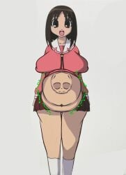 ass_expansion azumanga_daiou belly belly_bulge big_ass big_belly big_breasts big_prey big_thighs breast_expansion breasts brown_eyes brown_hair digest digested digested_alive digested_prey digesting digesting_live_prey digesting_prey digestion digestion_noises digestion_sequence edit edited female female/female female_pred female_predator large_ass large_belly large_breasts large_prey osaka_ayumu_kasuga post_vore vore vore_belly vore_sequence what