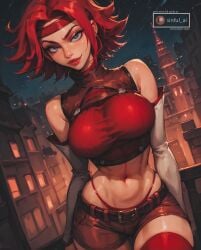 1girls ai_generated aisinful ass big_ass big_breasts big_butt breasts code_geass female female_only hi_res huge_breasts kallen_stadtfeld kouzuki_kallen large_breasts milf mommy red_hair solo thick_thighs thighs wide_hips