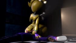 3d animated anthro ass_cleavage butt_crack death death_by_facesitting facesitting female five_nights_at_freddy's game_over grinding limp male male_death sfm source_filmmaker toy_chica_(eroticphobia) toy_chica_(fnaf)