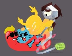 anal anal_sex bottomless cartoon_network cyclops fairy feline female foursome glitch_creature gumball_watterson hot_dog hot_dog_guy penny_fitzgerald pussy rob_(tawog) rob_(the_amazing_world_of_gumball) sunglasses_only tailed_humanoid the_amazing_world_of_gumball trans_man trans_woman vaginal_penetration