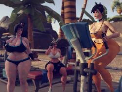 3d 3d_(artwork) beach blender blender_(software) blender_cycles blizzard_entertainment breasts exercise exercise_clothing female huge_ass huge_breasts huge_thighs mei_(overwatch) mei_ling_zhou mercy overwatch overwatch_2 scrag_mei scrag_mercy scrag_tracer self_upload thick_hips thick_thighs tracer video_game_character video_games voluptuous voluptuous_female yaboitoxicfrank