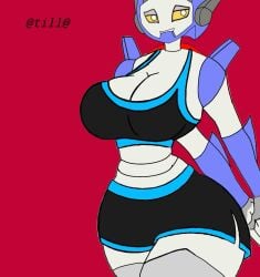 alien_girl alien_humanoid big_breasts breasts rescue_bots rescue_bots_academy robot robot_girl robot_humanoid thick_thighs thighs till03829511 transformers whirl_(transformers) workout_clothes yellow_eyes
