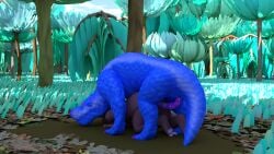 16:9 2023 3d_(artwork) anal anal_sex anthro anthro_on_bottom anthro_on_feral anthro_penetrated ass_up backsack balls ballsack blender_(artwork) blender_cycles blue_body blue_scales cloud digital_media_(artwork) duo farofv feral feral_on_top feral_penetrating feral_penetrating_anthro forest fur genitals grass hi_res interspecies leaf malaguetista male male/male male_penetrated male_penetrating mammal maraso matanu mephitid muripota nude outside overweight overweight_anthro overweight_male pawpads penetration penis plant purple_body purple_fur quadruped roshenon scales sex skunk sky tree widescreen zektov_steward zoophilia