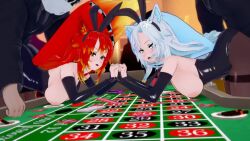2boys 2girls animated bunnysuit cum_inside female foursome fox_girl indie_virtual_youtuber koikatsu male no_sound public_sex red_hair sin_sack smugalana tagme video virtual_youtuber white_hair