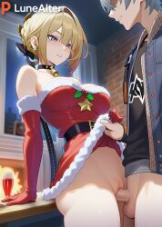 evelyn chevalier from christmas by lunealter