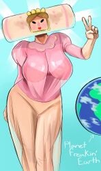 1girls bandai_namco female katamari_damacy namco pepperoni_ravioli queen_of_all_cosmos see-through see-through_clothing tagme