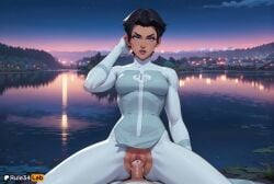 1boy 1boy1girl 1girls ai_generated anissa artist_name black_hair blue_eyes bodysuit breasts clothed_female_nude_male clothed_sex cowgirl_position crotch_cutout cum cum_in_pussy cum_overflow female hi_res invincible invincible_(comics) invincible_(tv_series) lake lips looking_at_viewer male medium_breasts night night_sky no_panties outdoors penis pov pussy reflection rule34lab sex short_hair sky solo_focus spread_legs star_(sky) starry_sky straddling straight twitter_logo uncensored vaginal_penetration vaginal_sex water white_bodysuit
