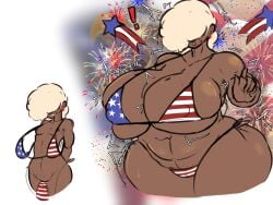 american_flag_bikini ass ass_expansion before_and_after big_boobs big_breasts bigger_female bikini blonde_female blonde_hair blonde_hair_female blush boobs breast_expansion breast_growth breast_press breasts breasts_bigger_than_head breasts_bigger_than_torso breasts_out bursting_breasts butt_expansion dark-skinned_female dark_skin erect_nipples_under_clothes expansion female gigantic_ass gigantic_breasts gigantic_butt gigantic_nipples gigantic_thighs goku53npai gokusenpai growth growth_drive height_growth height_increase huge_boobs huge_breasts hyper hyper_ass hyper_breasts hyper_butt hyper_genitalia hyper_thighs larger_female rule_63 size_difference thigh_expansion transformation wardrobe_malfunction