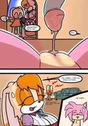 after_sex after_vaginal amy_rose chao_(sonic) cream_the_rabbit cum cum_on_couch cum_on_pussy cum_on_vagina sega sonic_(series) sonic_the_hedgehog_(series) vanilla_the_rabbit xenrevv