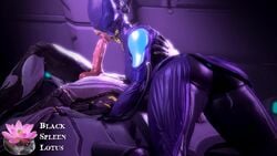 1boy 1boy1girl 1girls 3d animated ass balls blackspleenlotus blowjob clothed clothed_female clothing fellatio hand_on_back lotus_(warframe) lying lying_on_back no_sound operator_(warframe) oral oral_sex penis spandex straight sucking unseen_male_face video video_games warframe