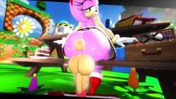 amy_rose anthro anus ass balls basket beverage beverage_can big_balls big_butt big_penis bodily_fluids bubble_butt cake cake_slice capsule chip_bag chips_(food) container dessert eulipotyphlan flower food furniture futanari genitals green_hill_zone half-closed_eyes hedgehog hi_res intersex looking_at_viewer looking_back looking_back_at_viewer mammal musk musk_cloud musky_penis narrowed_eyes penis pepsi picnic picnic_basket picnic_table plant puffy_anus sega soda solo sonic_(series) sonic_the_hedgehog_(series) sweat sweatdrop sweaty_butt table thatknowndude thick_thighs waterfall