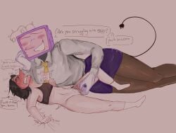 2girls deltarune female female_only fingering genderbent genderswap_(mtf) girl_on_girl lesbian rule_63 size_difference spamton_g_spamton tenna_(deltarune) yuri