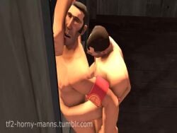 3d against_wall anal anal_sex animated arched_back back_arch closed_eyes erect_while_penetrated erection eyes_rolling_back from_behind fucked_from_behind gay heavy_breathing holding_belly holding_partner holding_waist looking_pleasured male male_only medic_(team_fortress_2) older_male_and_younger_male older_penetrating_younger sfm sniper_(team_fortress_2) source_filmmaker team_fortress_2 tf2 tf2_gentlemanns tf2_horny_manns thrusting_into_ass video yaoi
