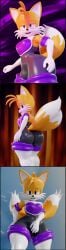 bodysuit bubble_butt bulge bulge_grab cute_boy femboy horny_female neckline spandex_suit tails_the_fox tailsltx