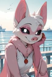 1female 1girls 2025 2025s ai ai-created ai_art ai_assisted ai_generated anthro anthro_female anthrofied bat bat_ears bat_girl bat_humanoid bat_nose bat_tail bat_wings big_breasts big_ears black_eyes black_sclera blood_drop blood_drop_necklace blood_drop_pendant blood_necklace blood_pendant blue_sky breasts casual_clothing chiropteran chiropteran_humanoid civitai close-up close_up critters_(poppy_playtime) cruise_ship eyebrows eyelashes fangs female female female_anthro female_focus female_only fur furry furry_female high_resolution illustrious_(stable_diffusion) jewelry looking_at_viewer magenta_wings mammal mask_(marking) membrane_(anatomy) membranous_wings mob_entertainment mob_games necklace nightmare_critters no_humans ocean_background oerba_yun_fang pendant pink_inner_ear pink_legs pink_wings pony_diffusion_(model) pony_diffusion_xl poppy_playtime poppy_playtime_(chapter_4) pupils rabie_baby_(poppy_playtime) sitting sky smile smiling smiling_at_viewer smiling_critters solo solo_female solo_focus stable_diffusion summer_dress tail teeth thick_thighs thighs vampire_bat vampire_teeth video_games warm_lighting white_body white_ears white_eyes white_fur white_pupils white_skin white_tail whitecaliberfox wing wings