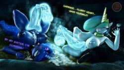 anthro big_breasts big_cock big_penis blazemanecd cave commission creature cum cum_everywhere cum_inside cum_on_floor cumming cumshot english_text excessive_cum exposed_breasts friendship_is_magic futa_only futanari hasbro high_resolution highres huge_balls huge_breasts huge_cock huge_nipples huge_thighs humanoid_penis my_little_pony pleasure_face princess_celestia_(mlp) princess_luna_(mlp) slime source_filmmaker text