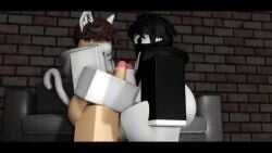 2boys 2femboys 3d anal_sex animated audible_ejaculation big_ass_(male) big_penis blowjob bottomless_male cat_ears cat_tail catboy frotting gay gay_sex hoodie hoodie_only kemonocatguy longer_than_30_seconds male oral_sex penis roblox robloxian rough_sex shorter_than_one_minute tagme video