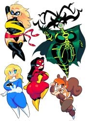 5girls avengers big_breasts big_butt carol_danvers fantastic_four hela horny_female ilikestuffdoyou jessica_drew marvel marvel_comics ms._marvel posing spider-man_(series) spider-woman squirrel_girl_(marvel) sue_storm theguywhodrawsalot