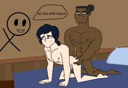 2boys all_fours backshots bed chocolate_and_vanilla completely_nude completely_nude_male dark-skinned_male dark_skin disventure_camp do_this_with_kaiyul door gay interracial jake_(disventure_camp) kaiyul kaiyuls light-skinned_male light_skin motel odd_nation_cartoons stickman watching_sex will_(disventure_camp) yaoi