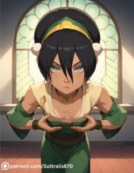 1girls ai_generated avatar_legends avatar_the_last_airbender black_hair earth_kingdom female fire_nation sultralis sultralis870 toph_bei_fong