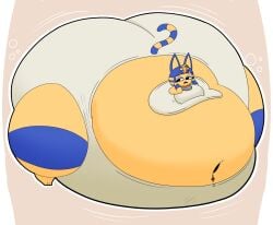 animal_crossing ankha anthro anthro_only big_ass big_breasts breasts bubble_butt fat female furry huge_ass huge_breasts thick_thighs user3345 wide_hips