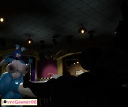 3d anthro bonnie_(fnaf) five_nights_at_freddy's fnaf futanari large_breasts massive_penis toy_bonnie_(fnaf) vrcgooner06 vrchat