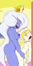 1:2 1boy 1futa absurd_res adventure_time anal anal_sex ass blue_body blue_skin breasts cartoon_network crown finn_the_human futa futa_on_male futadom futanari gynomorph gynomorph/male gynomorph_penetrating gynomorph_penetrating_male hi_res human humanoid ice_queen_(adventure_time) intersex intersex/male intersex_penetrating intersex_penetrating_male kamikiller male male_penetrated mammal penetration stomach_bulge