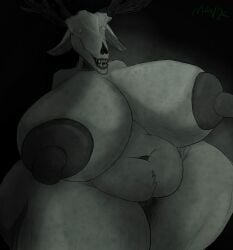 absurd_res american_mythology anthro antlers areola ass belly big_areola big_belly big_breasts big_butt big_nipples bone breasts cross-eyed cryptid deer dirt dirty ears_down fangs_bared female genitals glistening glistening_body hi_res horn horror_(theme) huge_areola huge_breasts huge_butt huge_nipples humanoid hyper hyper_areola hyper_breasts hyper_butt hyper_nipples indigenous_north_american_mythology lips long_nipples m4n mammal massive_thighs mold mold_(fungus) molding monster montgomery_glands mythology navel night nightmare_fuel nipples north_american_mythology overweight overweight_anthro overweight_female pivoted_ears puffy_nipples pussy red_eyes sharp_teeth skull skull_head solo teeth thick_lips thick_thighs vein veiny_breasts wendigo