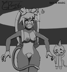 anthro bloons_tower_defense breasts embarrassed female goatpatrol554 monkey monkey_girl nipples nude primate pussy rosalia_(bloons_tower_defense) senftember senftember_(2024) wizard_monkey