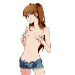 1girls almost_naked almost_nude armpits asuka_langley_sohryu bare_armpits bare_arms bare_belly bare_breasts bare_chest bare_hands bare_hips bare_legs bare_midriff bare_navel bare_nipples bare_shoulders bare_skin bare_thighs bare_tits bare_torso belly belly_button blue_eyes blue_eyes_female breasts brown_eyebrows brown_hair brown_hair_female cleavage collarbone covering covering_breasts covering_nipples covering_self dot_nose elbows exposed exposed_armpits exposed_arms exposed_belly exposed_breasts exposed_legs exposed_midriff exposed_nipples exposed_shoulders exposed_thighs exposed_tits exposed_torso eyebrows_visible_through_hair female female_focus female_only fingernails fingers flat_belly flat_chest flat_chested hair_between_eyes hair_ornament hair_ornaments hand_on_breast hand_on_chest hand_on_own_breast hand_on_own_chest hands_on_breasts hands_on_chest hands_on_own_breasts hands_on_own_chest high_resolution high_school_student highres jean_shorts jeans lean_body lean_figure legs light-skined_female light-skinned light-skinned_female light_skin light_skin_female light_skinned light_skinned_female lips long_hair looking_sideways looking_to_the_side mebae naked naked_female naked_woman navel neon_genesis_evangelion nude nude_female nudity petite petite_body petite_breasts petite_female petite_girl profile school_girl shoulders simple_background skinny skinny_female skinny_girl skinny_waist slender_body slender_waist slim_girl slim_waist small_breasts smooth_chest solo standing teen_girl teenage_girl teenager thick_thighs thighs thin_waist twintails twintails_(hairstyle) upper_body white_background