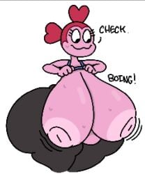 2d 2d_(artwork) big_ass big_breasts breasts breasts_out cartoon_network female female_only gem gem_(species) pink_body spinel_(steven_universe) steven_universe tagme theslashfive warner_bros warner_brothers