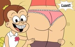 2girls ass bent_over big_ass brown_hair female female_only kaixxxcorner large_ass luan_loud multiple_girls panties rita_loud straight_hair the_loud_house thick_thighs thighs wide_hips