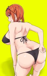 163_(shiromeshi) ass back_view d4dj huge_breasts pussy seto_rika swimsuit