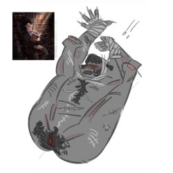 cuntboy exposed_pussy grey_body grey_skin grunt_(madness_combat) intersex legs_up madness_combat pussy rhodie_(rabbithorde)