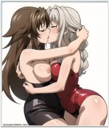 grayfia_lucifuge high_school_dxd lesbian_couple lesbian_kiss lesbian_sex venelana_gremory yuri yuri yuri