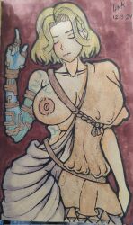 breasts cosplay linkarts13 oc original original_character tits_out yellow_hair zelda_(tears_of_the_kingdom)