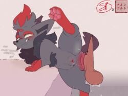 anal anthro_penetrated disembodied_penis feral furry moaning_in_pleasure pokemon pokemon_(species) pokephilia sex tagme talentlesshack video zorua