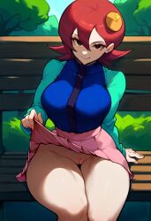 1girls aged_up ai_generated civitai mayl_sakurai mega_man mega_man_battle_network