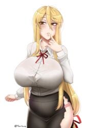 1girls big_breasts breasts cleavage female female_only highschool_of_the_dead huge_breasts large_breasts shizuka_marikawa solo twrlare