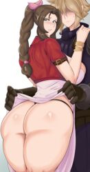 aerith_gainsborough big_ass big_breasts cloud_strife cute erovsaaaka final_fantasy final_fantasy_vii thick_thighs voluptuous