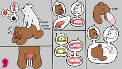 brown_fur furry furry_only grizzly_(wbb) ice_bear kakau221 we_bare_bears white_fur yaoi