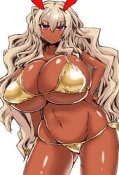 148bpm bikini breasts dark-skinned_female dark_skin female female_only itou_ittousai_(sengoku_bushouki_muramasa) kanon_(148bpm) large_breasts sengoku_bushouki_muramasa solo solo_female