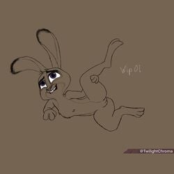 1:1 digital_media_(artwork) disney drawing female flat_chest fur genitals hi_res humanoid judy_hopps lagomorph leporid mammal nude open_mouth pussy rabbit simple_background sketch smile solo twilightchroma zootopia