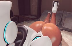 1girls 3d ass ass_focus bare_legs bed big_ass big_butt big_hips bubble_butt butt clothed_female dark-skinned_female dark_skin female female_only haydee haydee_(game) high_heels huge_ass huge_butt lying on_stomach pillow prone rayhuma robot robot_girl sci-fi science_fiction scifi sfm solo solo_female source_filmmaker tagme thick white_high_heels wide_hips