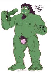 6pklion balls disembodied_penis facial_piercing genitals hi_res humanoid male male_only musclegut muscular muscular_male nose_piercing nose_ring nude orc orc_male penis pierce_(6pklion) piercing portal portal_ring pubes slightly_chubby solo speech_bubble tattoo